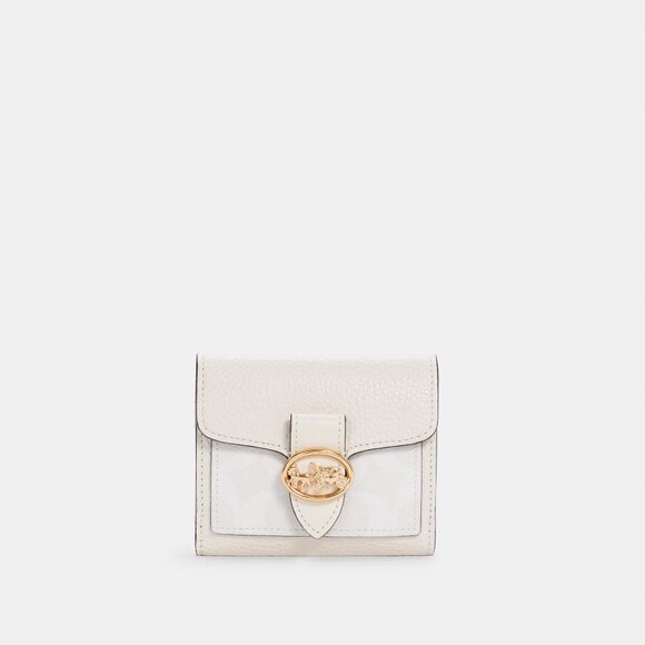 ✨ Coach Georgie Small WalleGeorgie Small Wallet In Signature Canvas (Rare Color)
